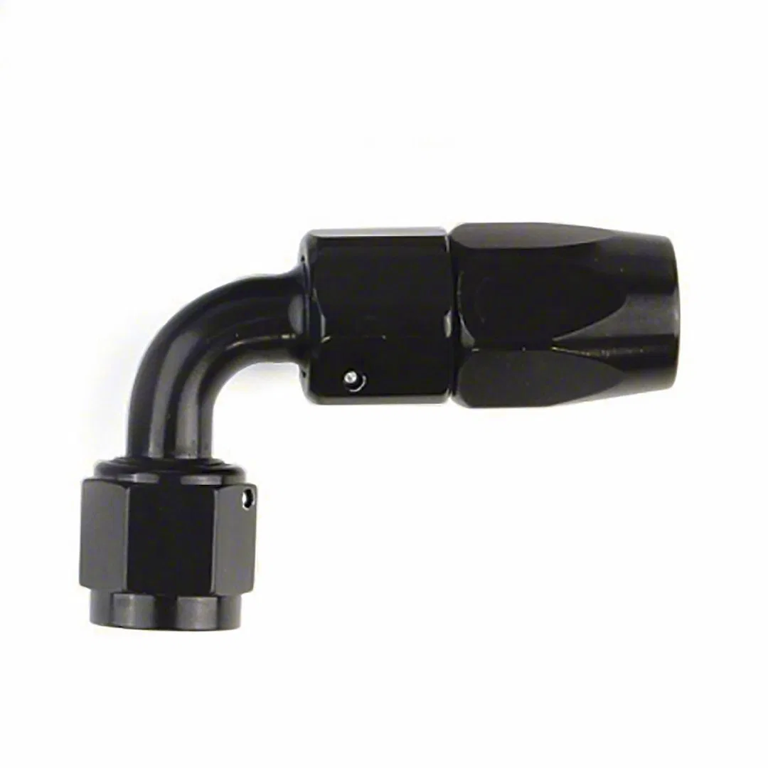 511090BK – SPEEDFX Hose End Fitting, Full Swivel -10AN 90 Degree Anodized Black Aluminum Single
